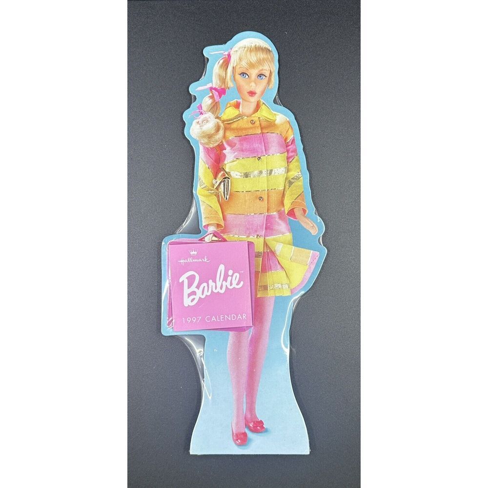 1997 Hallmark BARBIE CALENDAR Sealed ALL THAT JAZZ OUTFIT Stand Up Doll Mattel